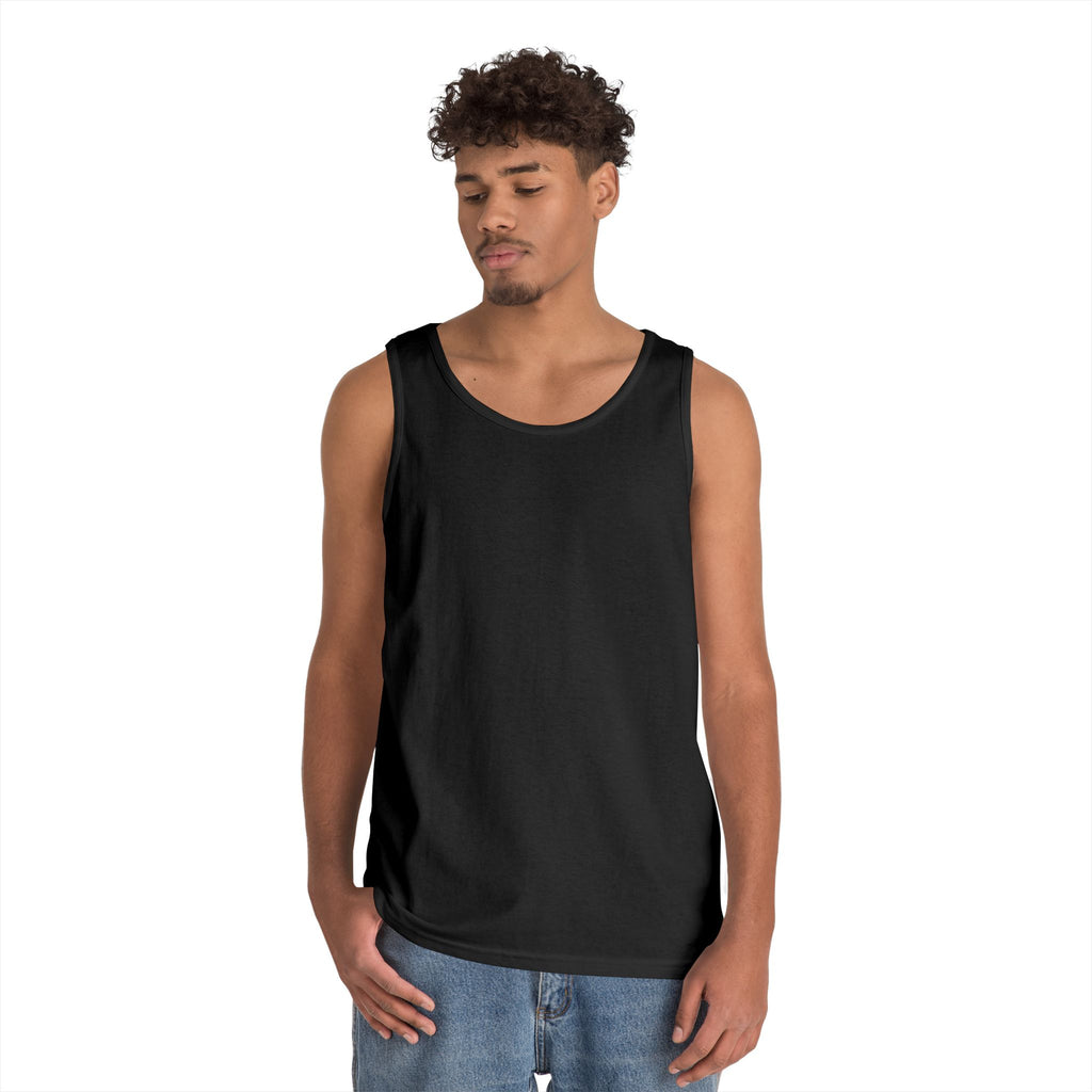 Vintage-Style Unisex Heavy Cotton Tank Top, Summer Apparel, Graphic Tee, Gift for Him/Her, Casual Wear, Bar Crawl Outfit