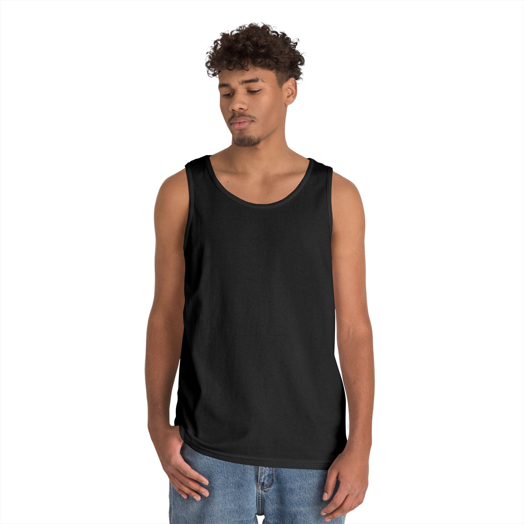 Vintage-Style Unisex Heavy Cotton Tank Top, Summer Apparel, Graphic Tee, Gift for Him/Her, Casual Wear, Bar Crawl Outfit