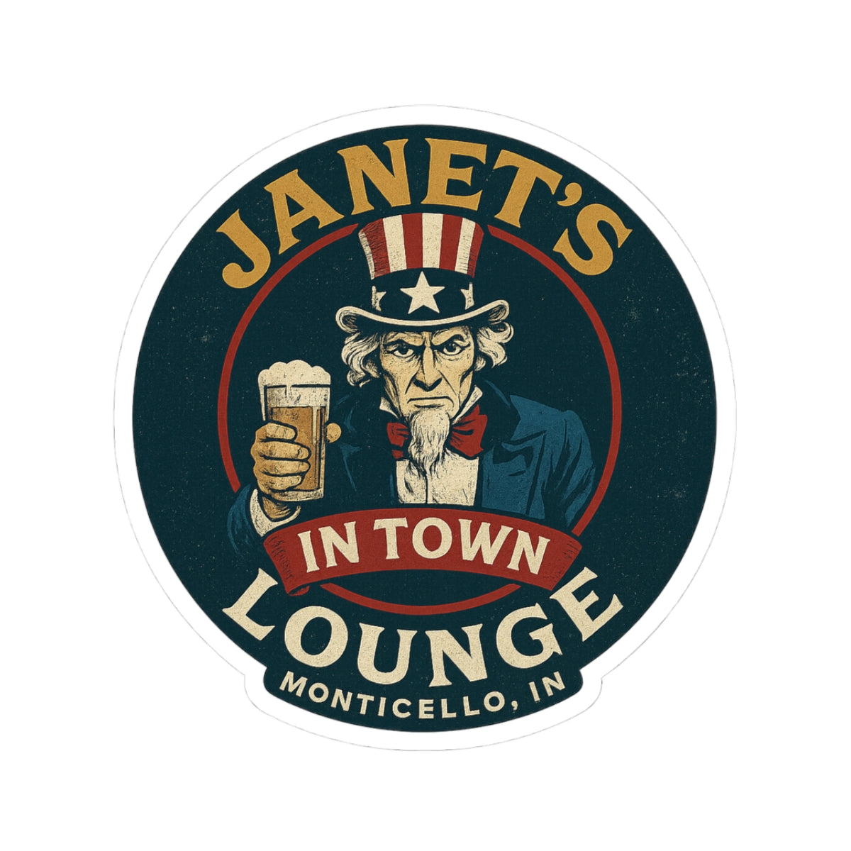 Vintage Bar Themed Stickers