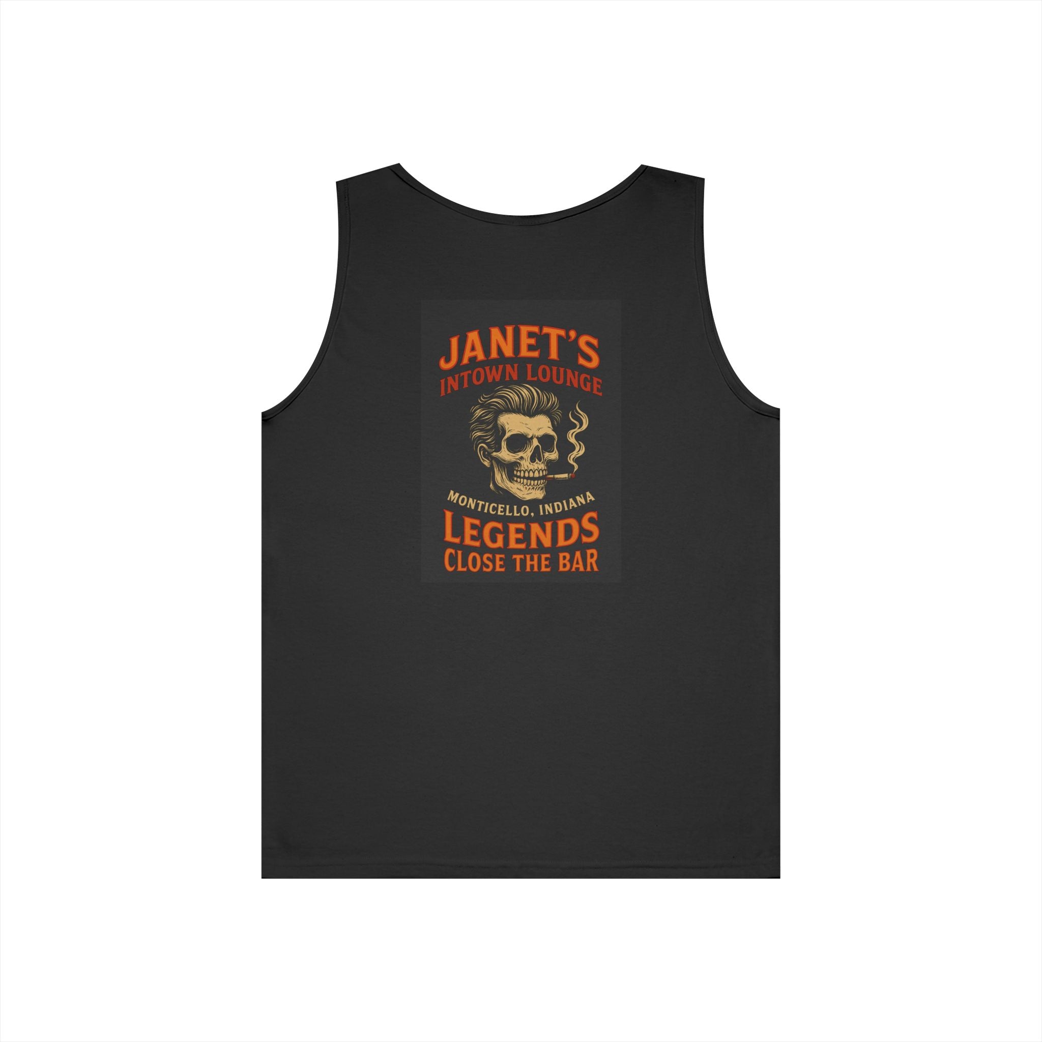 Vintage-Style Unisex Heavy Cotton Tank Top, Summer Apparel, Graphic Tee, Gift for Him/Her, Casual Wear, Bar Crawl Outfit